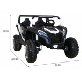 JOKO Elektrické autíčko Buggy 4x4 ATV Racing 200W 24V, nosnosť 60kg, Dvojmiestne, penové kolesá, biele