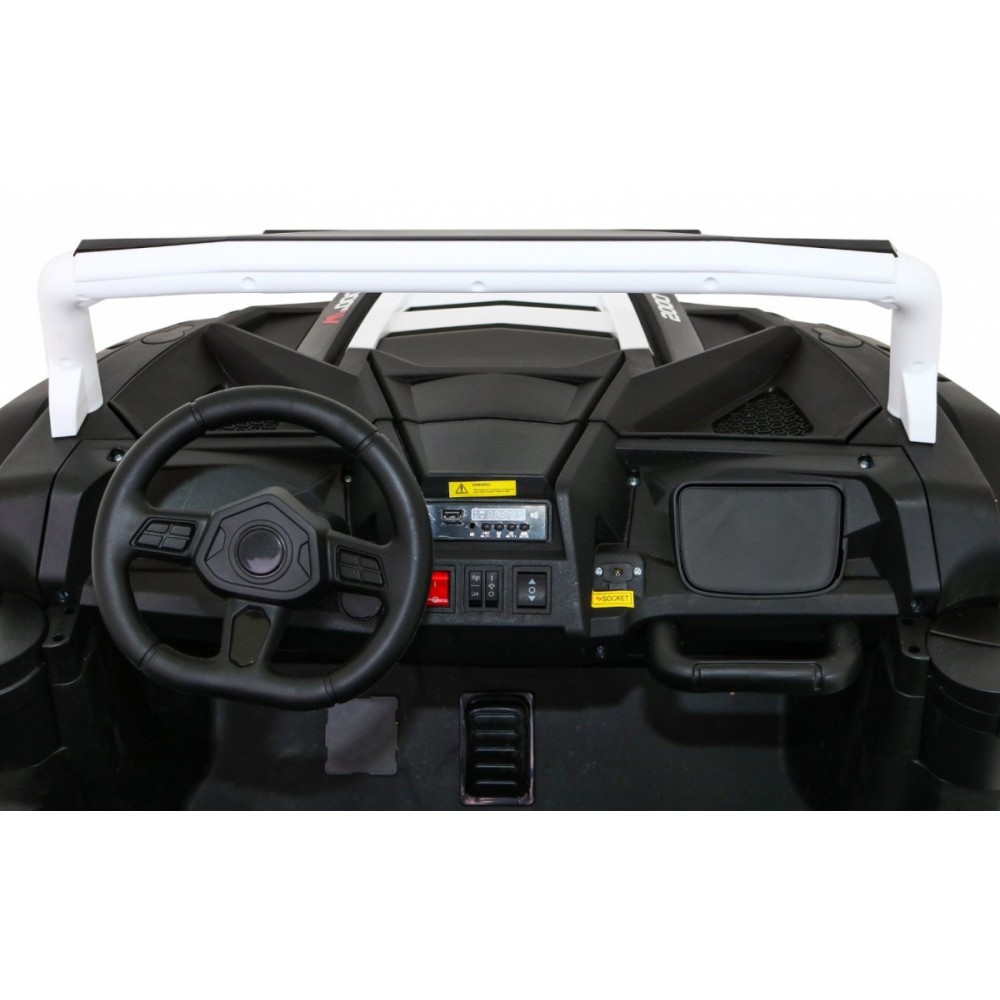 JOKO Elektrické autíčko Buggy 4x4 ATV Racing 200W 24V, nosnosť 60kg, Dvojmiestne, penové kolesá, biele