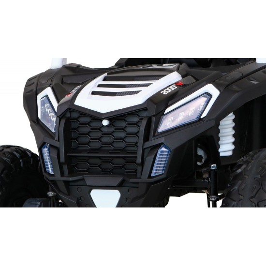 JOKO Elektrické autíčko Buggy 4x4 ATV Racing 200W 24V, nosnosť 60kg, Dvojmiestne, penové kolesá, biele