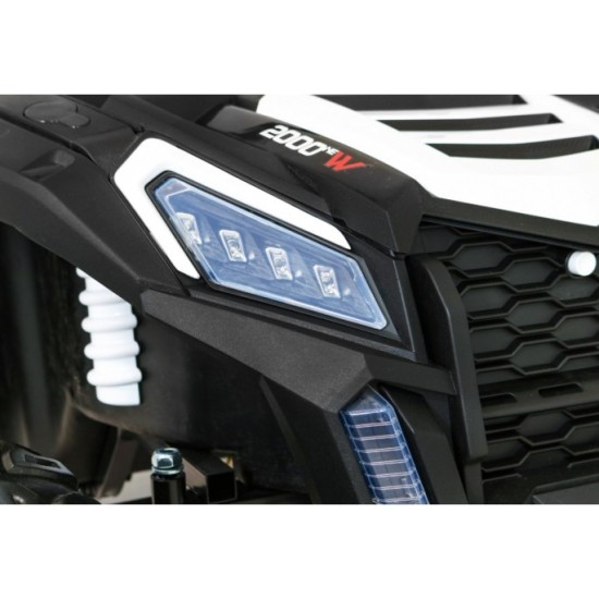 JOKO Elektrické autíčko Buggy 4x4 ATV Racing 200W 24V, nosnosť 60kg, Dvojmiestne, penové kolesá, biele