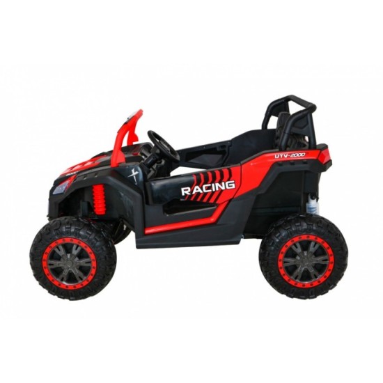 JOKO Elektrické autíčko Buggy 4x4 ATV Racing 200W 24V, nosnosť 60kg, Dvojmiestne, penové kolesá, červené