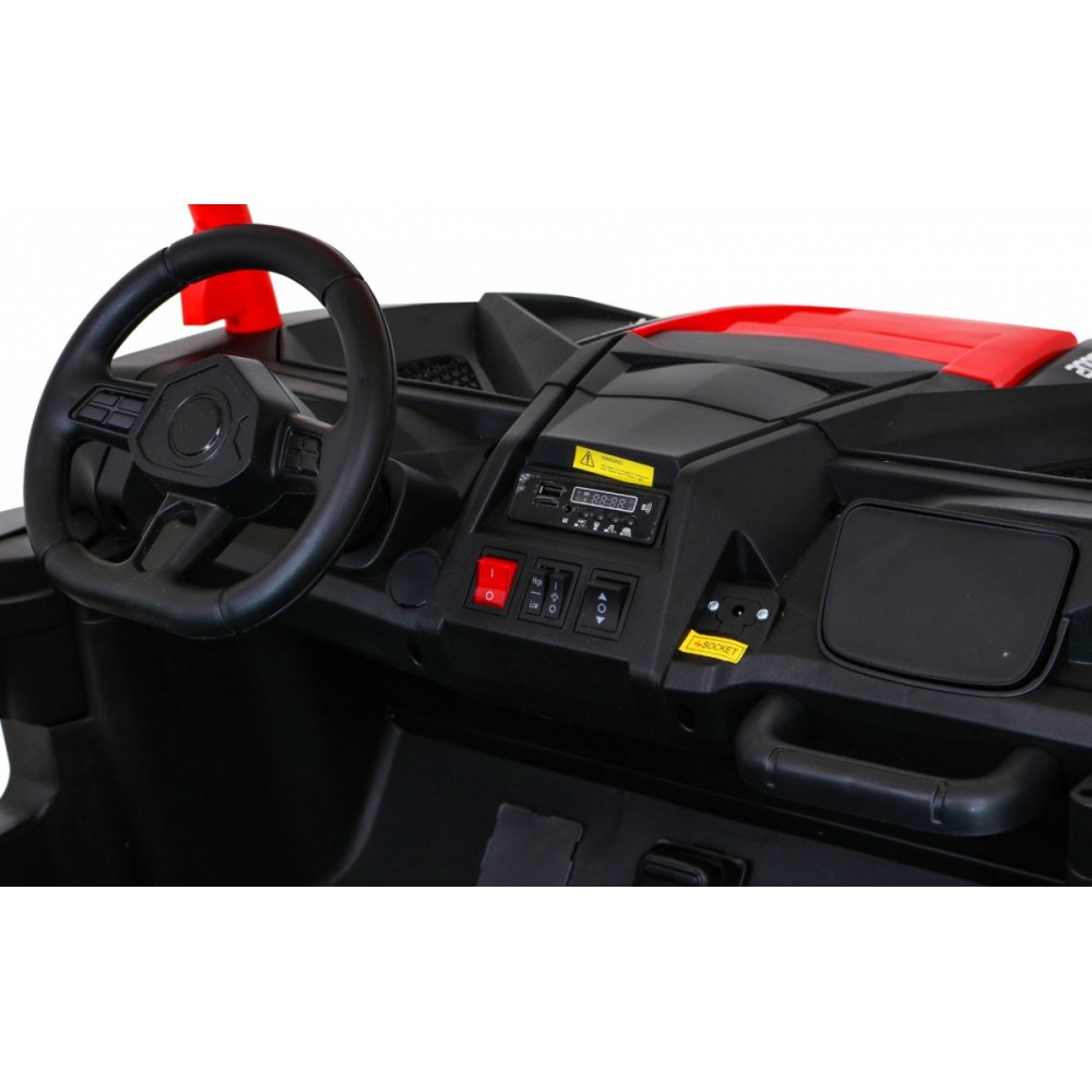 JOKO Elektrické autíčko Buggy 4x4 ATV Racing 200W 24V, nosnosť 60kg, Dvojmiestne, penové kolesá, červené