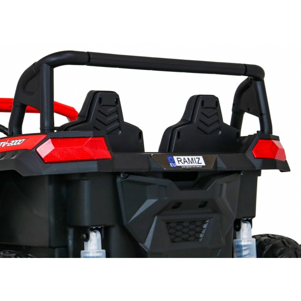 JOKO Elektrické autíčko Buggy 4x4 ATV Racing 200W 24V, nosnosť 60kg, Dvojmiestne, penové kolesá, červené