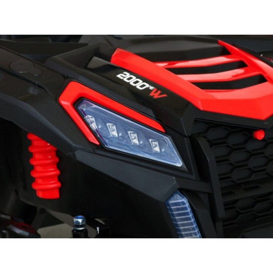 JOKO Elektrické autíčko Buggy 4x4 ATV Racing 200W 24V, nosnosť 60kg, Dvojmiestne, penové kolesá, červené