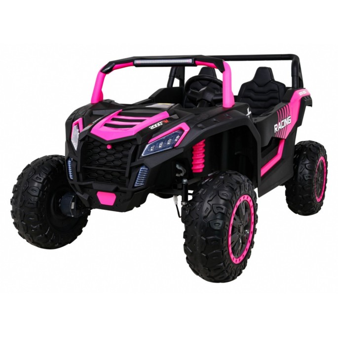 JOKO Elektrické autíčko 4x4 Buggy ATV Racing 200W 24V, nosnosť 60kg, Dvojmiestne, penové kolesá, ružové
