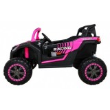 JOKO Elektrické autíčko 4x4 Buggy ATV Racing 200W 24V, nosnosť 60kg, Dvojmiestne, penové kolesá, ružové