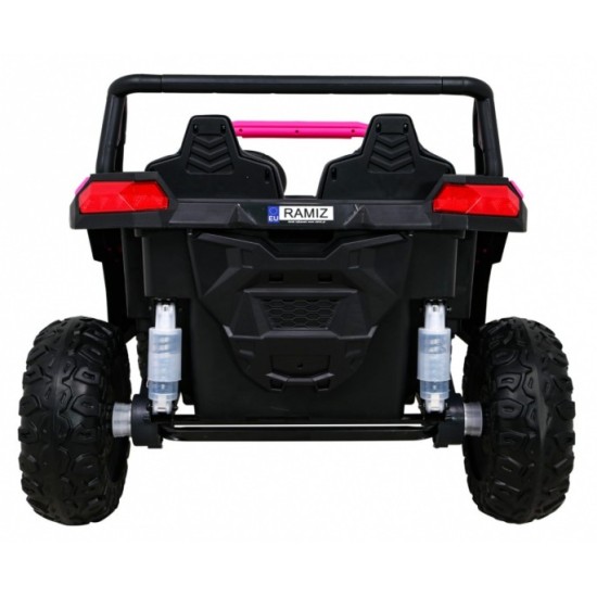 JOKO Elektrické autíčko 4x4 Buggy ATV Racing 200W 24V, nosnosť 60kg, Dvojmiestne, penové kolesá, ružové