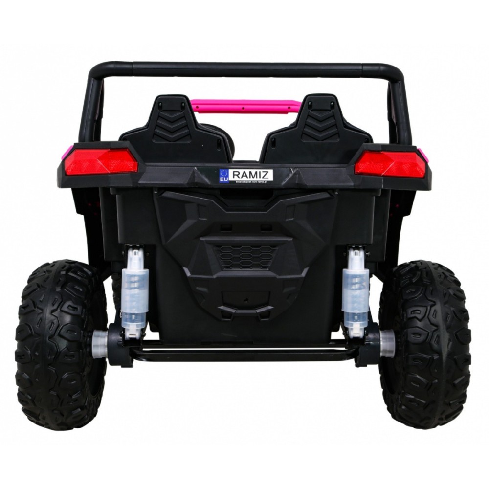 JOKO Elektrické autíčko 4x4 Buggy ATV Racing 200W 24V, nosnosť 60kg, Dvojmiestne, penové kolesá, ružové