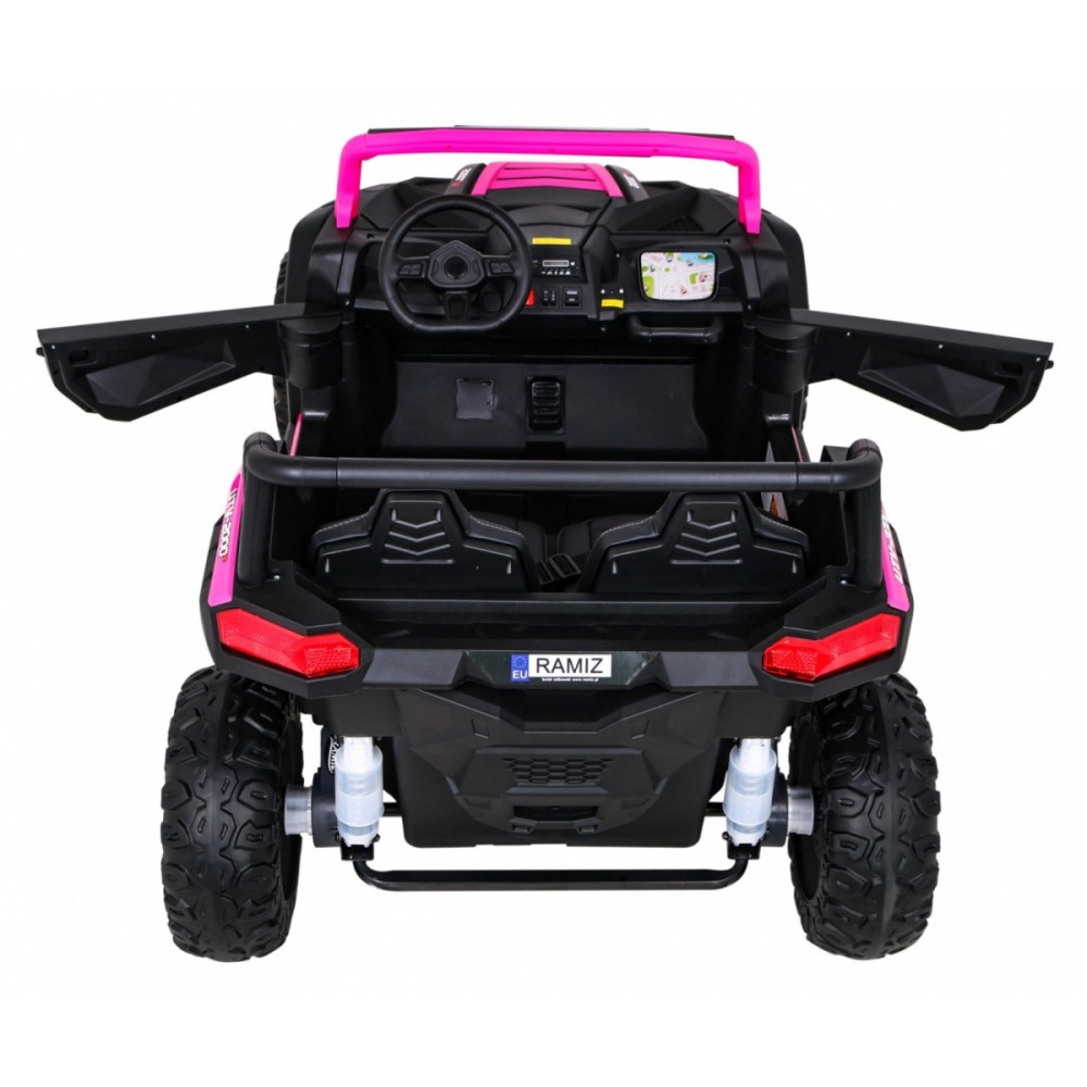 JOKO Elektrické autíčko 4x4 Buggy ATV Racing 200W 24V, nosnosť 60kg, Dvojmiestne, penové kolesá, ružové