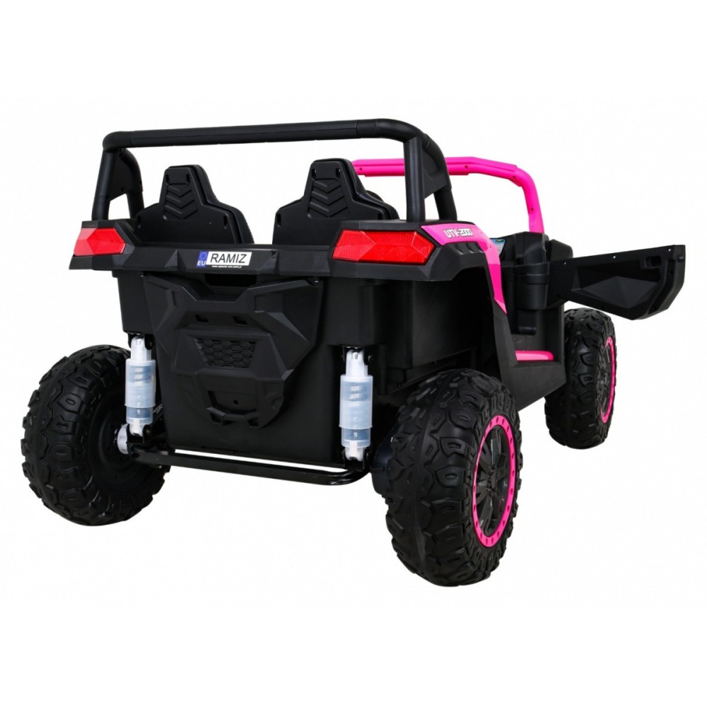 JOKO Elektrické autíčko 4x4 Buggy ATV Racing 200W 24V, nosnosť 60kg, Dvojmiestne, penové kolesá, ružové