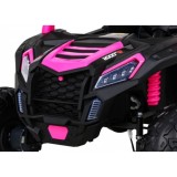 JOKO Elektrické autíčko 4x4 Buggy ATV Racing 200W 24V, nosnosť 60kg, Dvojmiestne, penové kolesá, ružové