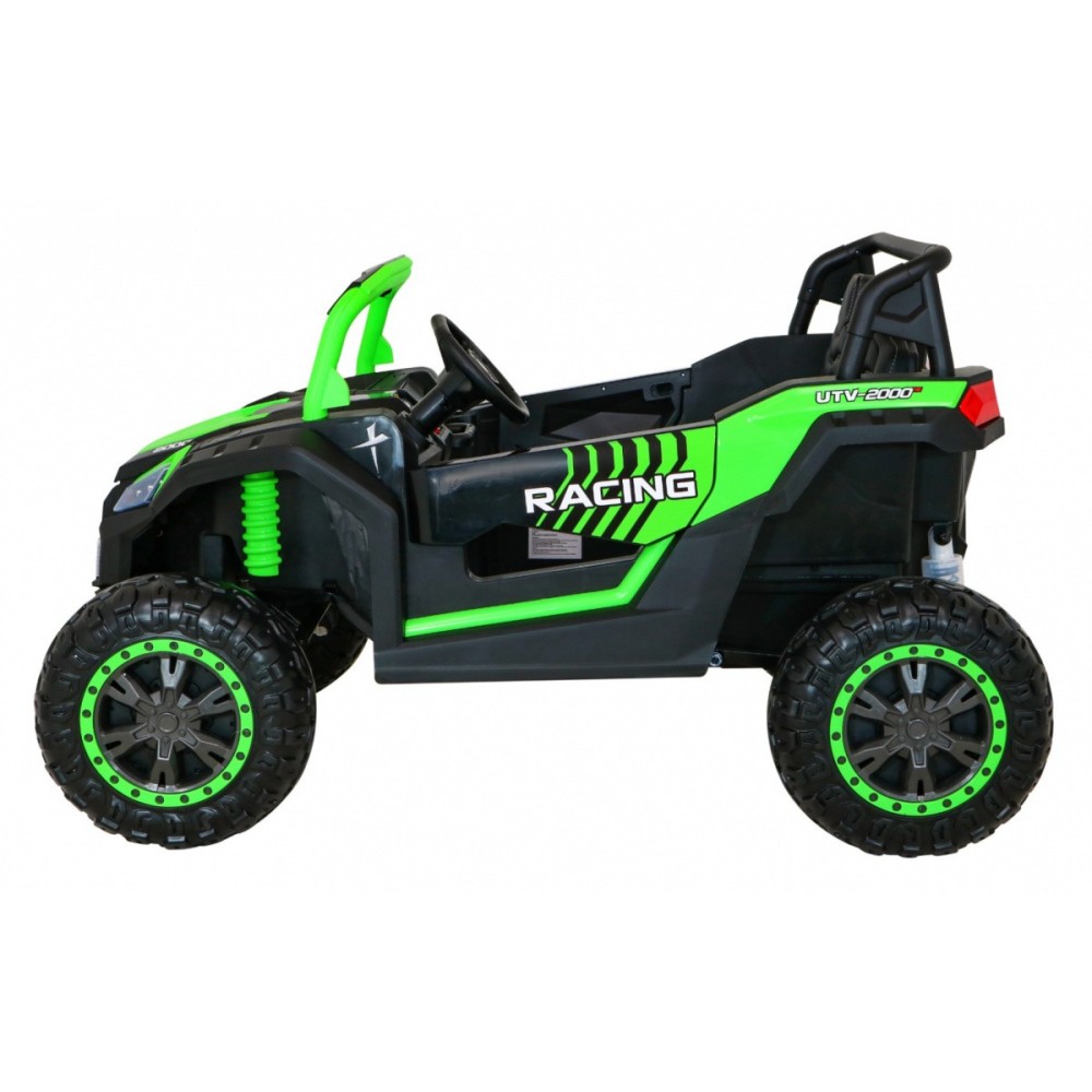JOKO Elektrické autíčko Buggy 4x4 ATV Racing 200W 24V, nosnosť 60kg, Dvojmiestne, penové kolesá, zelené