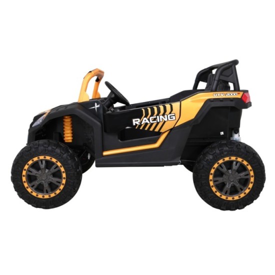 JOKO Elektrické autíčko Buggy 4x4 ATV Racing 200W 24V, nosnosť 60kg, Dvojmiestne, penové kolesá, zlaté