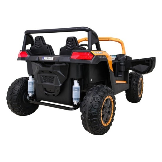 JOKO Elektrické autíčko Buggy 4x4 ATV Racing 200W 24V, nosnosť 60kg, Dvojmiestne, penové kolesá, zlaté
