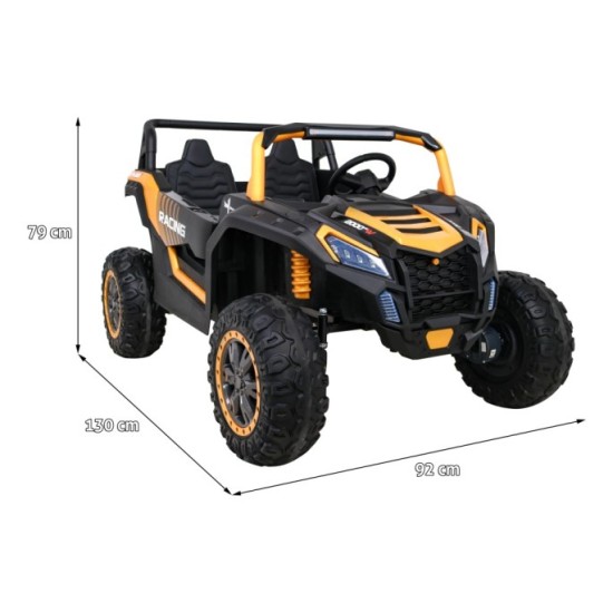 JOKO Elektrické autíčko Buggy 4x4 ATV Racing 200W 24V, nosnosť 60kg, Dvojmiestne, penové kolesá, zlaté