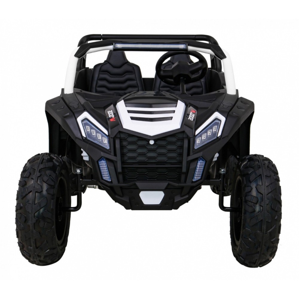 JOKO Elektrické autíčko Buggy ATV STRONG Racing 180W 24V, nosnosť 100kg, brzdový pedál, Dvojmiestne, nafukovacie kolesá, biele