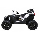 JOKO Elektrické autíčko Buggy ATV STRONG Racing 180W 24V, nosnosť 100kg, brzdový pedál, Dvojmiestne, nafukovacie kolesá, biele