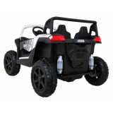 JOKO Elektrické autíčko Buggy ATV STRONG Racing 180W 24V, nosnosť 100kg, brzdový pedál, Dvojmiestne, nafukovacie kolesá, biele