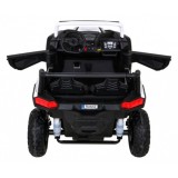 JOKO Elektrické autíčko Buggy ATV STRONG Racing 180W 24V, nosnosť 100kg, brzdový pedál, Dvojmiestne, nafukovacie kolesá, biele
