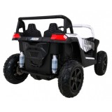 JOKO Elektrické autíčko Buggy ATV STRONG Racing 180W 24V, nosnosť 100kg, brzdový pedál, Dvojmiestne, nafukovacie kolesá, biele
