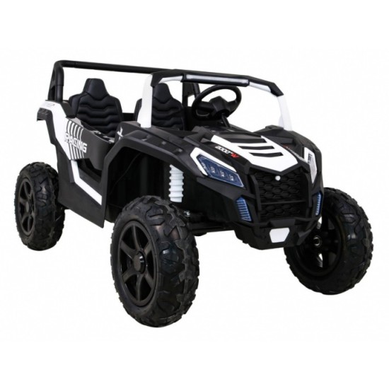 JOKO Elektrické autíčko Buggy ATV STRONG Racing 180W 24V, nosnosť 100kg, brzdový pedál, Dvojmiestne, nafukovacie kolesá, biele