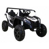 JOKO Elektrické autíčko Buggy ATV STRONG Racing 180W 24V, nosnosť 100kg, brzdový pedál, Dvojmiestne, nafukovacie kolesá, biele