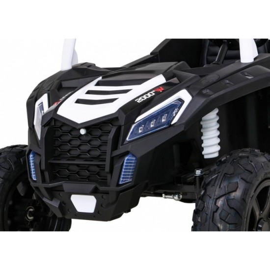 JOKO Elektrické autíčko Buggy ATV STRONG Racing 180W 24V, nosnosť 100kg, brzdový pedál, Dvojmiestne, nafukovacie kolesá, biele