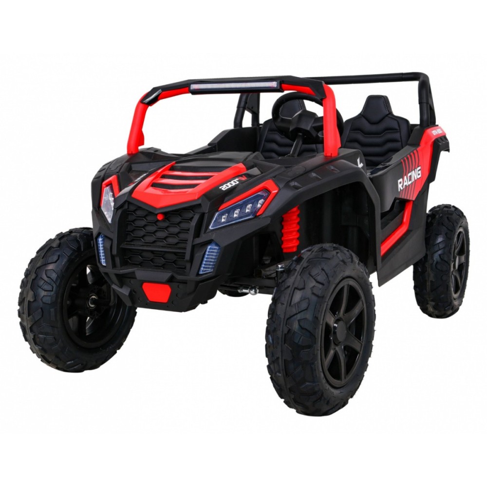 JOKO Elektrické autíčko Buggy ATV STRONG Racing 180W 24V, nosnosť 100kg, brzdový pedál, Dvojmiestne, nafukovacie kolesá, červené
