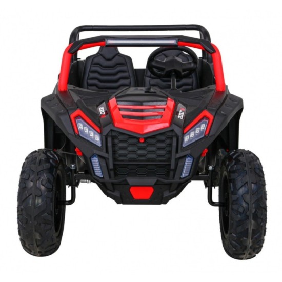 JOKO Elektrické autíčko Buggy ATV STRONG Racing 180W 24V, nosnosť 100kg, brzdový pedál, Dvojmiestne, nafukovacie kolesá, červené