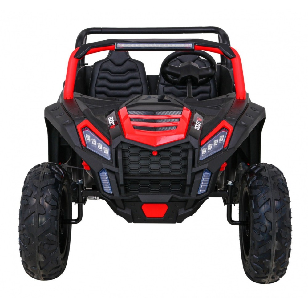JOKO Elektrické autíčko Buggy ATV STRONG Racing 180W 24V, nosnosť 100kg, brzdový pedál, Dvojmiestne, nafukovacie kolesá, červené
