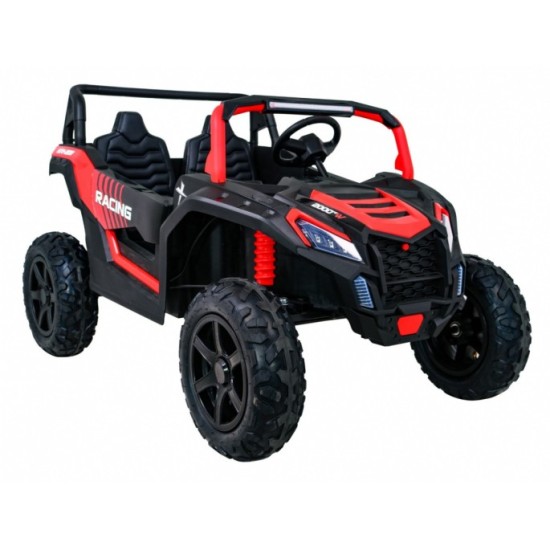JOKO Elektrické autíčko Buggy ATV STRONG Racing 180W 24V, nosnosť 100kg, brzdový pedál, Dvojmiestne, nafukovacie kolesá, červené