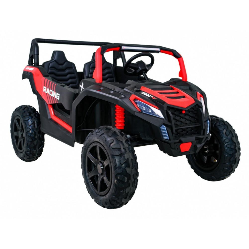 JOKO Elektrické autíčko Buggy ATV STRONG Racing 180W 24V, nosnosť 100kg, brzdový pedál, Dvojmiestne, nafukovacie kolesá, červené