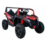 JOKO Elektrické autíčko Buggy ATV STRONG Racing 180W 24V, nosnosť 100kg, brzdový pedál, Dvojmiestne, nafukovacie kolesá, červené