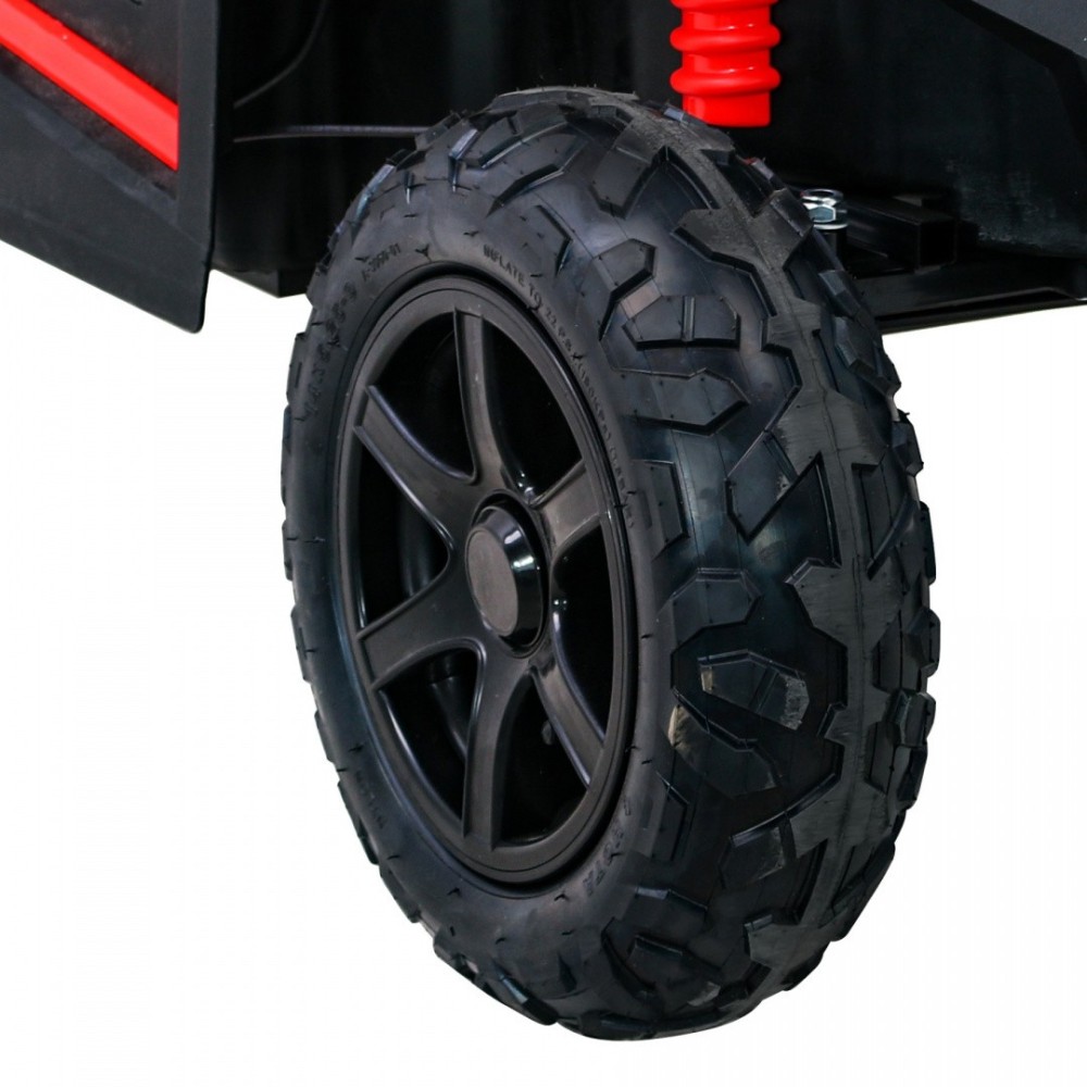 JOKO Elektrické autíčko Buggy ATV STRONG Racing 180W 24V, nosnosť 100kg, brzdový pedál, Dvojmiestne, nafukovacie kolesá, červené