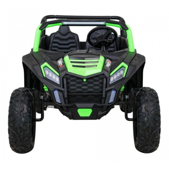 JOKO Elektrické autíčko Buggy ATV STRONG Racing 180W 24V, nosnosť 100kg, brzdový pedál, Dvojmiestne, nafukovacie kolesá, zelené
