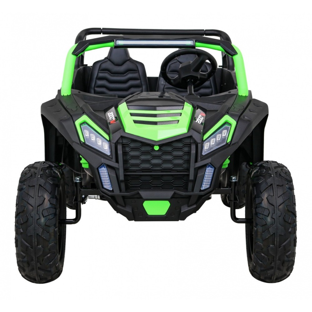 JOKO Elektrické autíčko Buggy ATV STRONG Racing 180W 24V, nosnosť 100kg, brzdový pedál, Dvojmiestne, nafukovacie kolesá, zelené