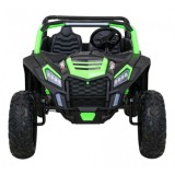 JOKO Elektrické autíčko Buggy ATV STRONG Racing 180W 24V, nosnosť 100kg, brzdový pedál, Dvojmiestne, nafukovacie kolesá, zelené