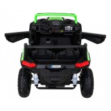 JOKO Elektrické autíčko Buggy ATV STRONG Racing 180W 24V, nosnosť 100kg, brzdový pedál, Dvojmiestne, nafukovacie kolesá, zelené