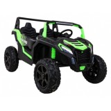 JOKO Elektrické autíčko Buggy ATV STRONG Racing 180W 24V, nosnosť 100kg, brzdový pedál, Dvojmiestne, nafukovacie kolesá, zelené