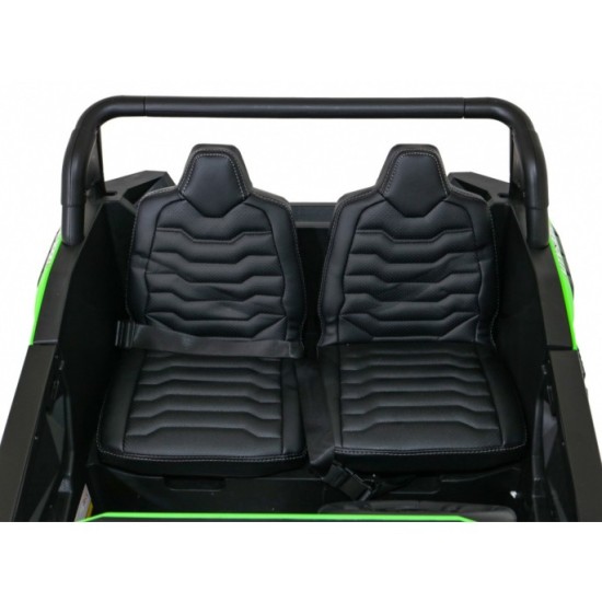 JOKO Elektrické autíčko Buggy ATV STRONG Racing 180W 24V, nosnosť 100kg, brzdový pedál, Dvojmiestne, nafukovacie kolesá, zelené