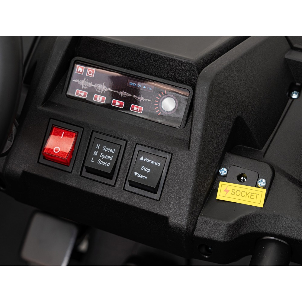 JOKO Elektrické autíčko Buggy ATV STRONG Racing 180W 24V, nosnosť 100kg, brzdový pedál, Dvojmiestne, nafukovacie kolesá, zelené