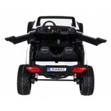 JOKO Veľké Elektrické autíčko BUGGY 4x4 Clash 24V, FM rádio, DVOJMIESTNE Kožené sedadlo, NOSNOSŤ 60KG, penové kolesá, biele