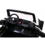 JOKO Veľké Elektrické autíčko BUGGY 4x4 Clash 24V, FM rádio, DVOJMIESTNE Kožené sedadlo, NOSNOSŤ 60KG, penové kolesá, biele