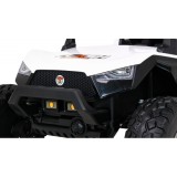 JOKO Veľké Elektrické autíčko BUGGY 4x4 Clash 24V, FM rádio, DVOJMIESTNE Kožené sedadlo, NOSNOSŤ 60KG, penové kolesá, biele