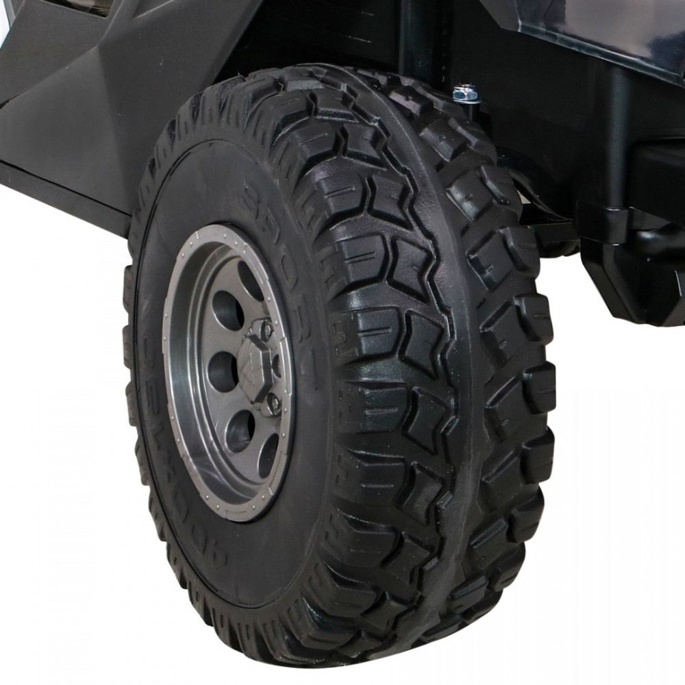 JOKO Veľké Elektrické autíčko BUGGY 4x4 Clash 24V, FM rádio, DVOJMIESTNE Kožené sedadlo, NOSNOSŤ 60KG, penové kolesá, biele