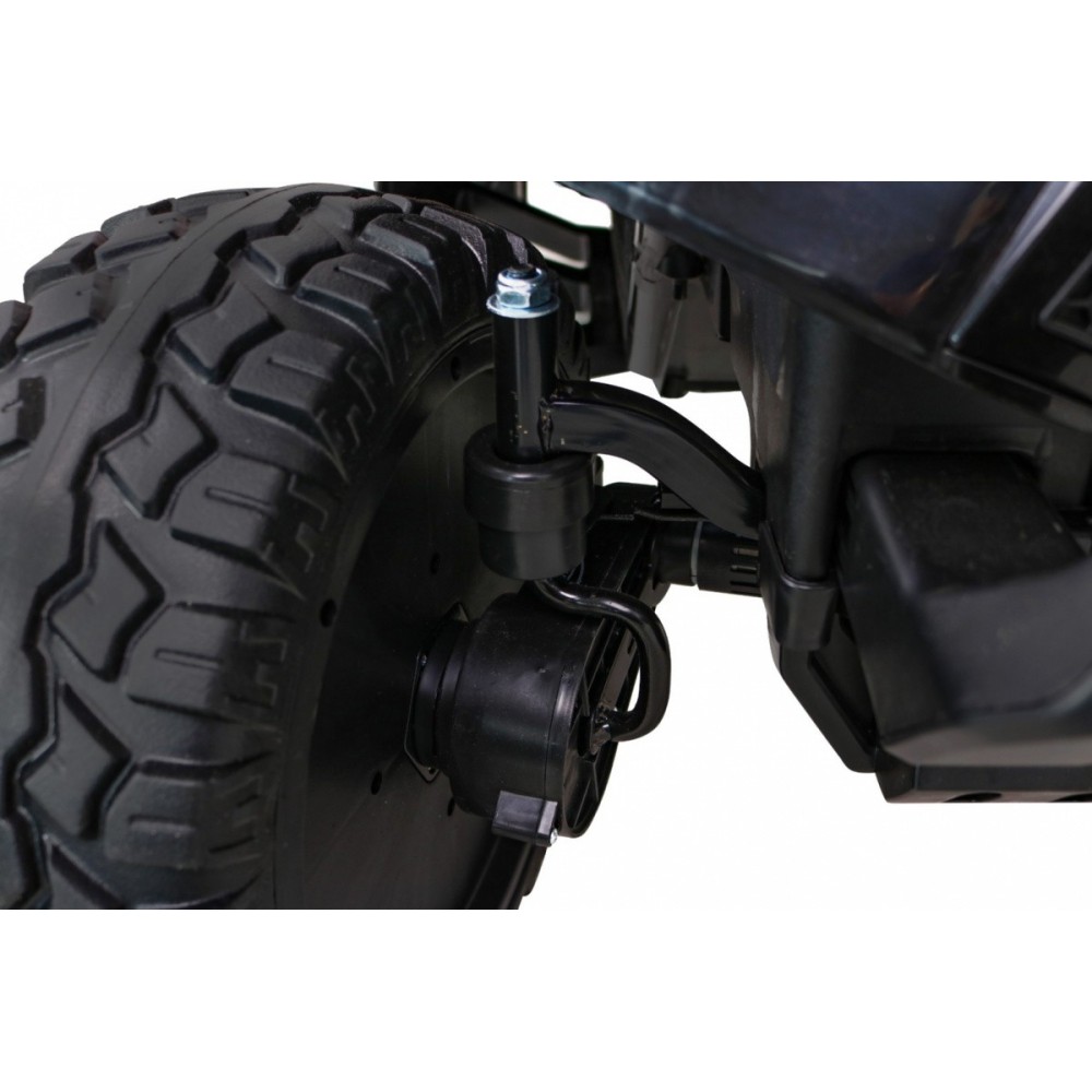 JOKO Veľké Elektrické autíčko BUGGY 4x4 Clash 24V, FM rádio, DVOJMIESTNE Kožené sedadlo, NOSNOSŤ 60KG, penové kolesá, biele