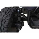 JOKO Veľké Elektrické autíčko BUGGY 4x4 Clash 24V, FM rádio, DVOJMIESTNE Kožené sedadlo, NOSNOSŤ 60KG, penové kolesá, biele