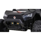 JOKO Veľké Elektrické autíčko BUGGY 4x4 Clash 24V, FM rádio, DVOJMIESTNE Kožené sedadlo, NOSNOSŤ 60KG, penové kolesá, čierne