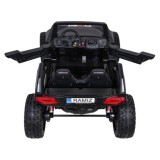 JOKO Veľké Elektrické autíčko BUGGY 4x4 Clash 24V, FM rádio, DVOJMIESTNE Kožené sedadlo, NOSNOSŤ 60KG, penové kolesá, čierne