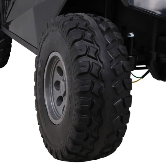JOKO Veľké Elektrické autíčko BUGGY 4x4 Clash 24V, FM rádio, DVOJMIESTNE Kožené sedadlo, NOSNOSŤ 60KG, penové kolesá, čierne